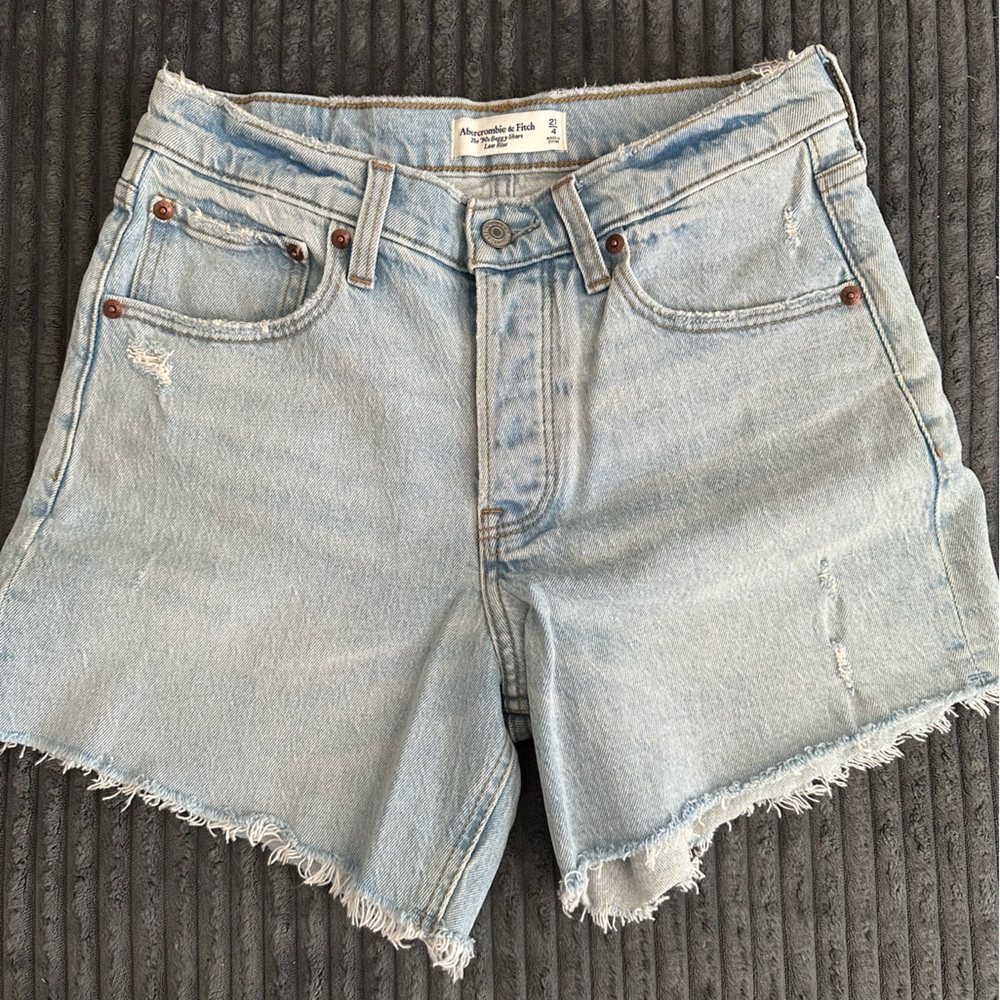 Abercrombie & Fitch Light Blue Denim Cutoff Jean Shorts